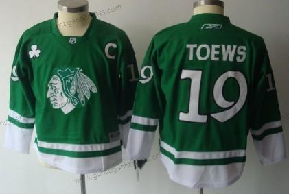 Kinder Chicago Blackhawks #19 Janathan Toews St. Patrick’S Day Trikots – Grün