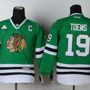 Kinder Chicago Blackhawks #19 Janathan Toews Trikots – Grün