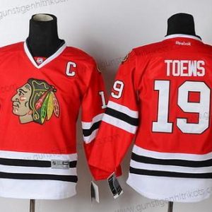 Kinder Chicago Blackhawks #19 Janathan Toews Trikots – Rot