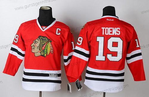 Kinder Chicago Blackhawks #19 Janathan Toews Trikots – Rot