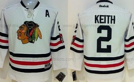 Kinder Chicago Blackhawks #2 Duncan Keith 2015 Winter Klassisch Trikots – Weiß