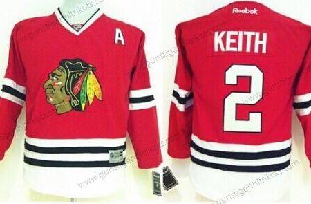 Kinder Chicago Blackhawks #2 Duncan Keith Trikots – Rot