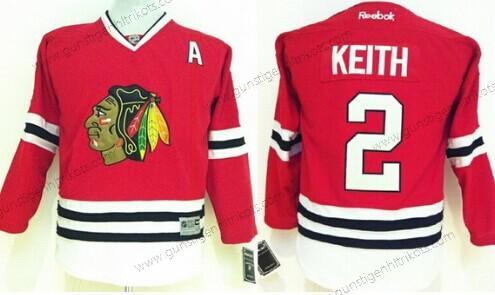 Kinder Chicago Blackhawks #2 Duncan Keith Trikots – Rot