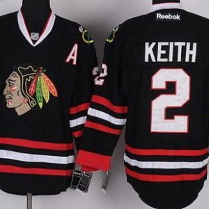 Kinder Chicago Blackhawks #2 Duncan Keith Trikots – Schwarz