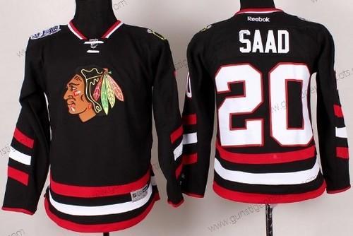 Kinder Chicago Blackhawks #20 Brandon Saad 2014 Stadium Series Trikots – Schwarz