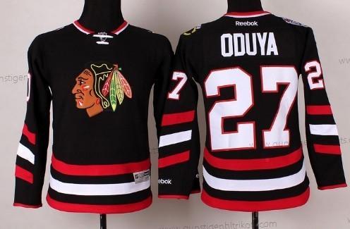 Kinder Chicago Blackhawks #27 Johnny Oduya 2014 Stadium Series Trikots – Schwarz