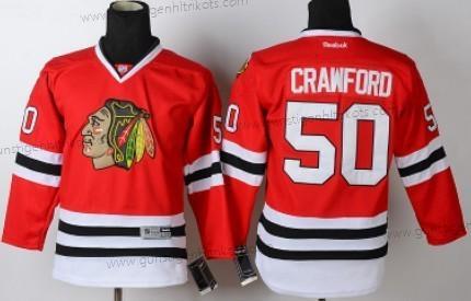 Kinder Chicago Blackhawks #50 Corey Crawford Trikots – Rot