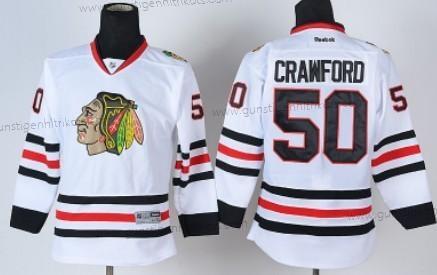 Kinder Chicago Blackhawks #50 Corey Crawford Trikots – Weiß