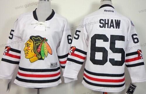 Kinder Chicago Blackhawks #65 Andrew Shaw 2015 Winter Klassisch Trikots – Weiß