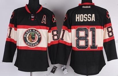 Kinder Chicago Blackhawks #81 Marian Hossa Ausweichtrikot Trikots – Schwarz