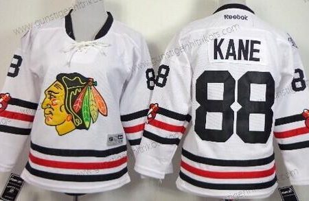 Kinder Chicago Blackhawks #88 Patrick Kane 2015 Winter Klassisch Trikots – Weiß