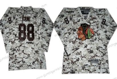 Kinder Chicago Blackhawks #88 Patrick Kane Trikots – Weiß Tarnfarbe