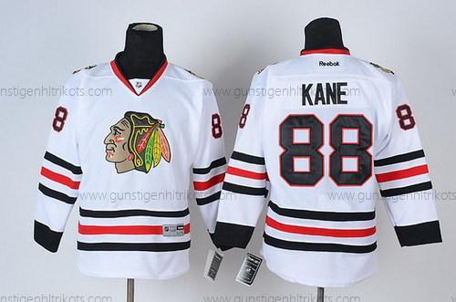 Kinder Chicago Blackhawks #88 Patrick Kane Trikots – Weiß