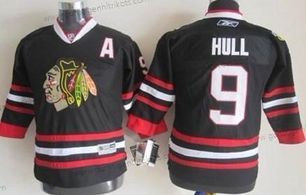 Kinder Chicago Blackhawks #9 Bobby Hull Trikots – Schwarz