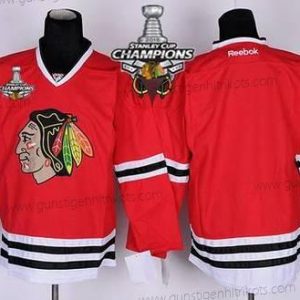 Kinder Chicago Blackhawks Leer Trikots W/2015 Stanley Cup Champion Patch – Rot