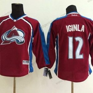 Kinder Colorado Avalanche #12 Jarome Iginla Trikots – Rot