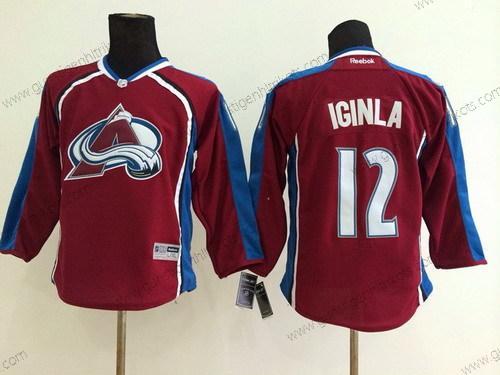 Kinder Colorado Avalanche #12 Jarome Iginla Trikots – Rot