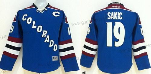 Kinder Colorado Avalanche #19 Joe Sakic Ausweichtrikot Trikots – Blau