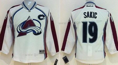 Kinder Colorado Avalanche #19 Joe Sakic Trikots – Weiß