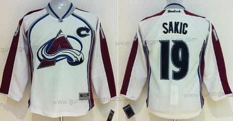 Kinder Colorado Avalanche #19 Joe Sakic Trikots – Weiß