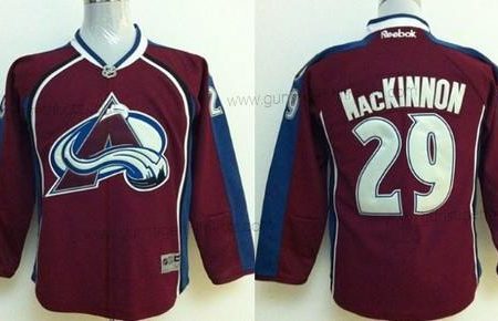 Kinder Colorado Avalanche #29 Nathan Mackinnon Trikots – Rot