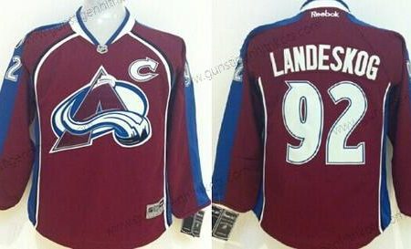 Kinder Colorado Avalanche #92 Gabriel Landeskog Trikots – Rot