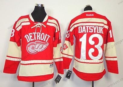 Kinder Detroit Red Wings #13 Pavel Datsyuk 2014 Winter Klassisch Trikots – Rot