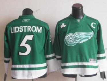 Kinder Detroit Red Wings #5 Nicklas Lidstrom St. Patrick’S Day Trikots – Grün