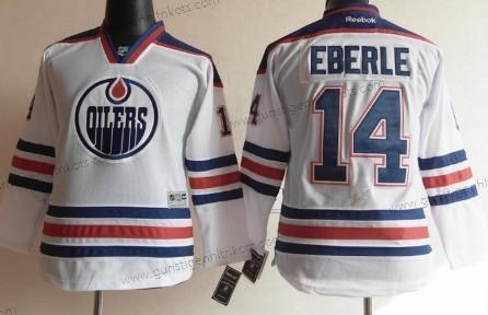 Kinder Edmonton Oilers #14 Jordan Eberle Trikots – Weiß