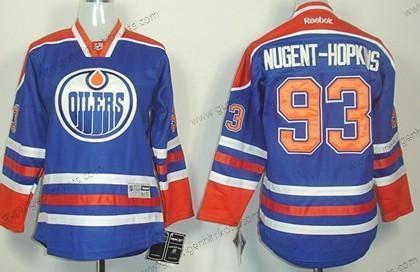 Kinder Edmonton Oilers #93 Ryan Nugent-Hopkins Royal Trikots – Blau