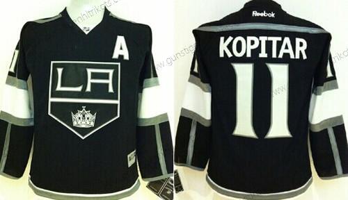 Kinder Los Angeles Kings #11 Anze Kopitar Trikots – Schwarz