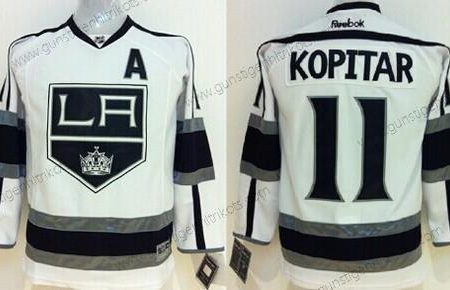 Kinder Los Angeles Kings #11 Anze Kopitar Trikots – Weiß