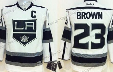 Kinder Los Angeles Kings #23 Dustin Brown Trikots – Weiß