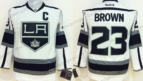 Kinder Los Angeles Kings #23 Dustin Brown Trikots – Weiß