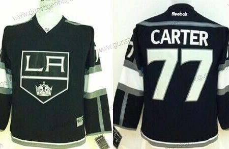 Kinder Los Angeles Kings #77 Jeff Carter Trikots – Schwarz