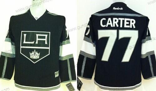 Kinder Los Angeles Kings #77 Jeff Carter Trikots – Schwarz