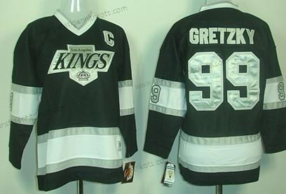 Kinder Los Angeles Kings #99 Wayne Gretzky Retro CCM Trikots – Schwarz