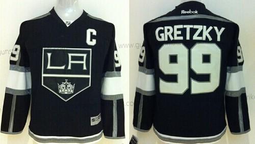 Kinder Los Angeles Kings #99 Wayne Gretzky Trikots – Schwarz