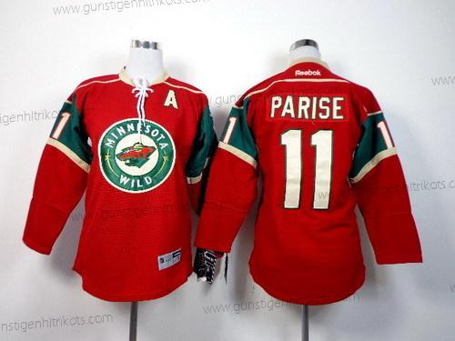 Kinder Minnesota Wild #11 Zach Parise Trikots – Rot