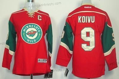 Kinder Minnesota Wild #9 Mikko Koivu Trikots – Rot