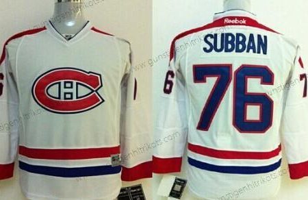 Kinder Montreal Canadiens #76 P.K. Subban Trikots – Weiß