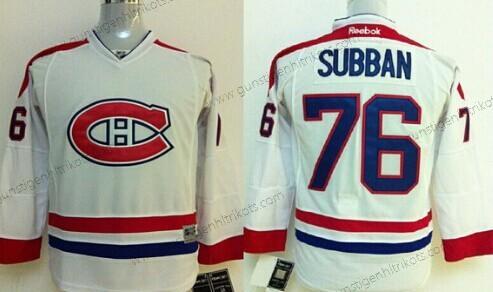 Kinder Montreal Canadiens #76 P.K. Subban Trikots – Weiß