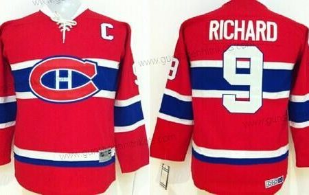 Kinder Montreal Canadiens #9 Maurice Richard Retro CCM Trikots – Rot