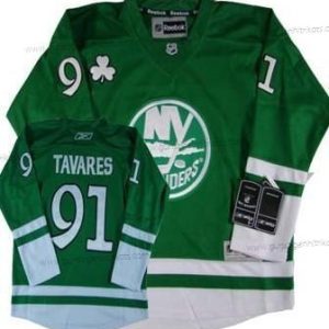 Kinder New York Islanders #91 John Tavares St. Patrick’S Day Trikots – Grün