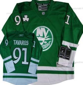 Kinder New York Islanders #91 John Tavares St. Patrick’S Day Trikots – Grün