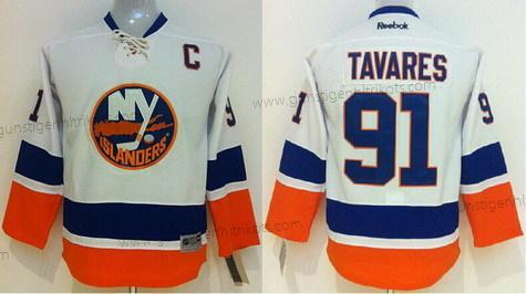 Kinder New York Islanders #91 John Tavares Trikots – Weiß