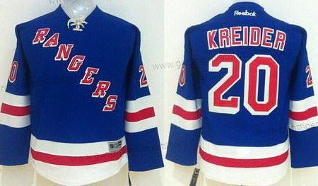 Kinder New York Rangers #20 Chris Kreider Trikots – Blau