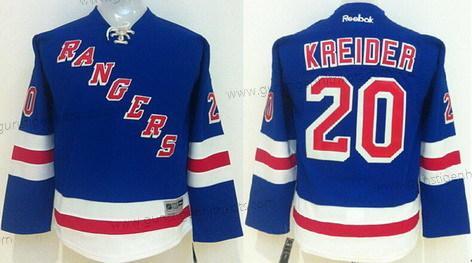 Kinder New York Rangers #20 Chris Kreider Trikots – Blau