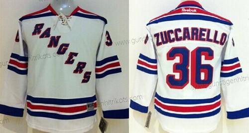 Kinder New York Rangers #36 Mats Zuccarello Trikots – Weiß