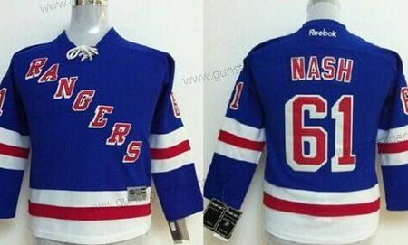 Kinder New York Rangers #61 Rick Nash Trikots – Blau